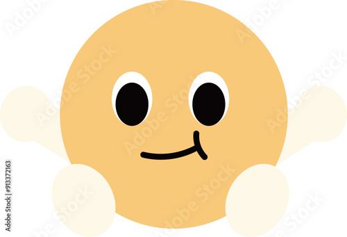 a figure face with a funny expression

