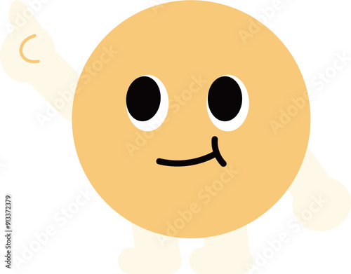 a figure face with a funny expression
