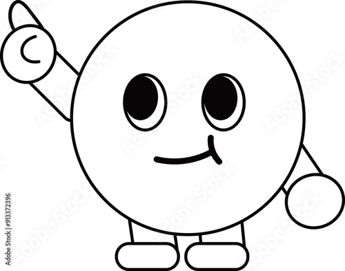 a figure face with a funny expression
