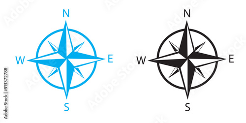 Direction compass icon, North symbol, compass element, Magnetic Compass, Compass north and south direction