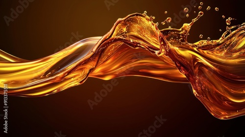 A splash of oil is shown in a painting