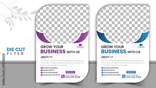 Admission Die cut flyer design