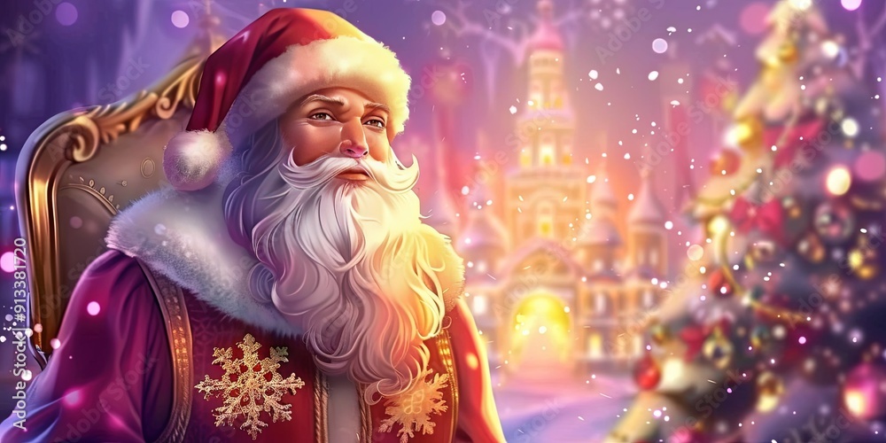 Fototapeta premium Santa Clause stylized concept design for Christmas 2024