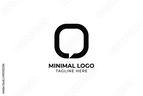 Communication logo forms chat bubble,  template for consulting, support and chat services. Vector illustration