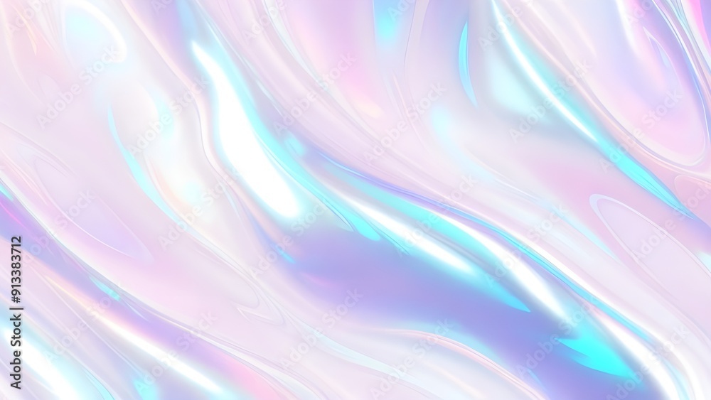 Holographic background seamless trendy iridescent light foil texture. Soft holographic pastel unicorn marble background pattern. Modern pearlescent blurry abstract swirl illustration.
Holographic background seamless trendy iridescent light foil texture. Soft holographic pastel unicorn marble background pattern. Modern pearlescent blurry abstract swirl illustration.