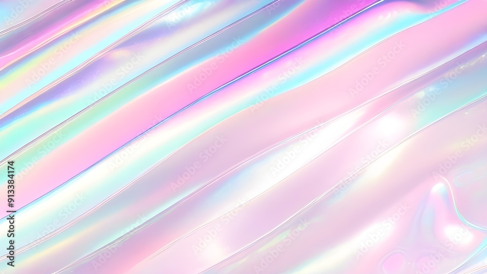 Holographic background seamless trendy iridescent light foil texture. Soft holographic pastel unicorn marble background pattern. Modern pearlescent blurry abstract swirl illustration.
Holographic background seamless trendy iridescent light foil texture. Soft holographic pastel unicorn marble background pattern. Modern pearlescent blurry abstract swirl illustration.