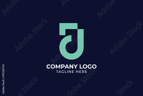 creative abstract monogram letter j logo design, J letter initial icon logo design vector template