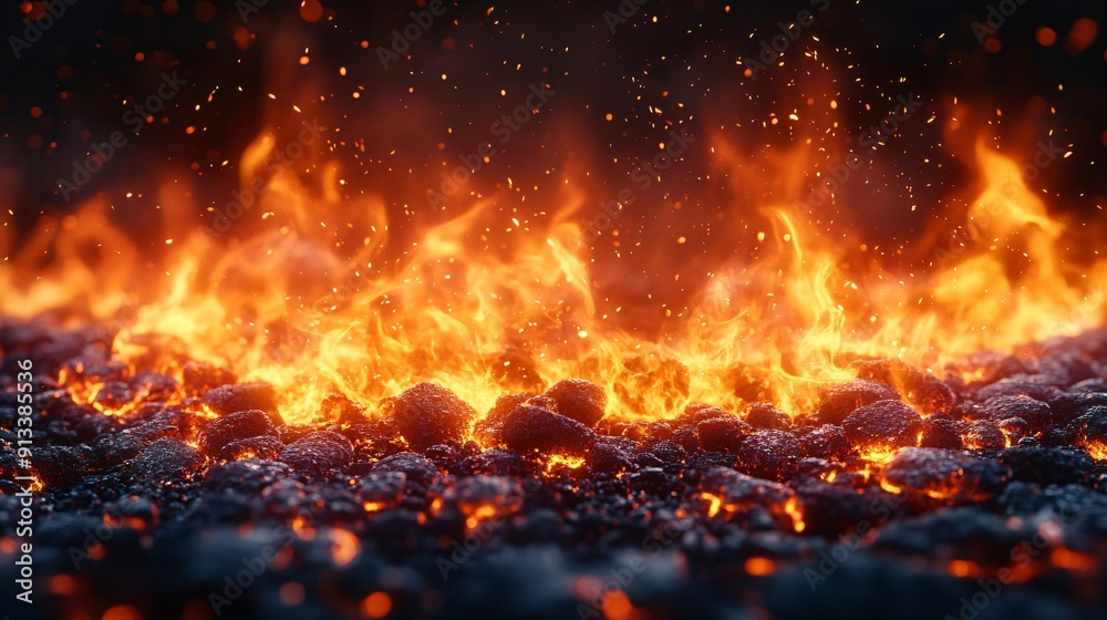 Closeup of burning flames, fire background banner long, isolated on black background
Closeup of burning flames, fire background banner long, isolated on black background