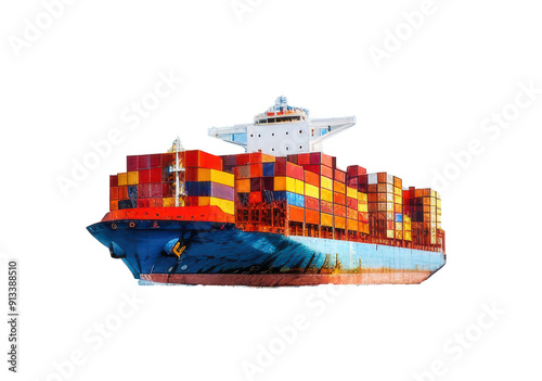 PNG Image of A cargo ship