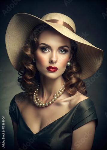 portrait of a woman in a hat