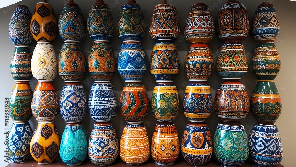 Fototapeta premium the furniture uses batik as a characteristic