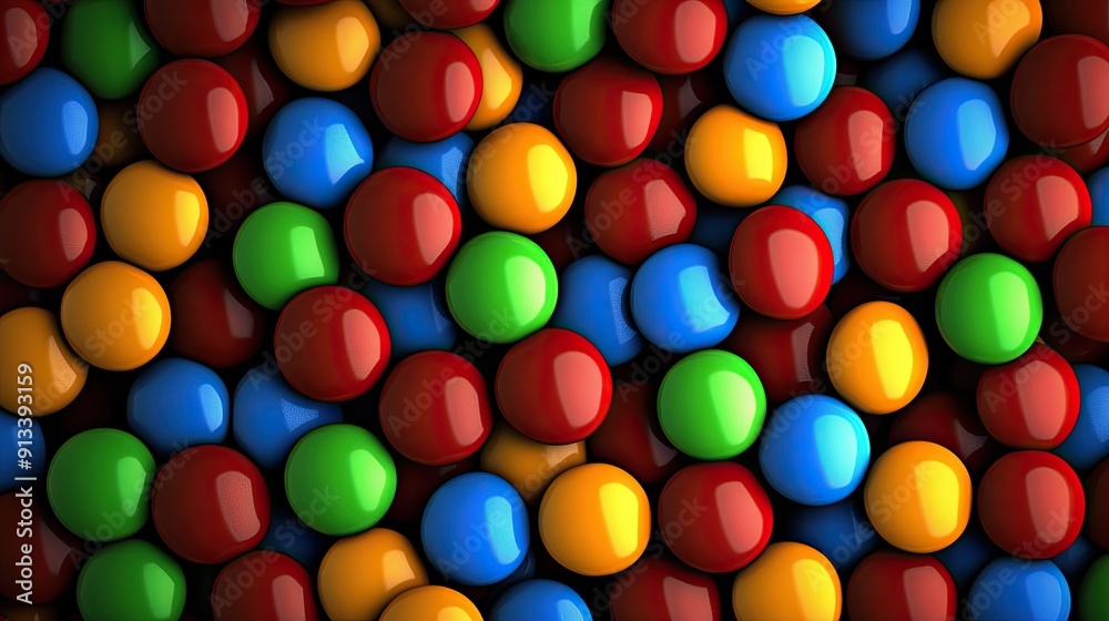 Colorful glossy spheres arranged in a random pattern. Colorful glossy spheres arranged in a random pattern.