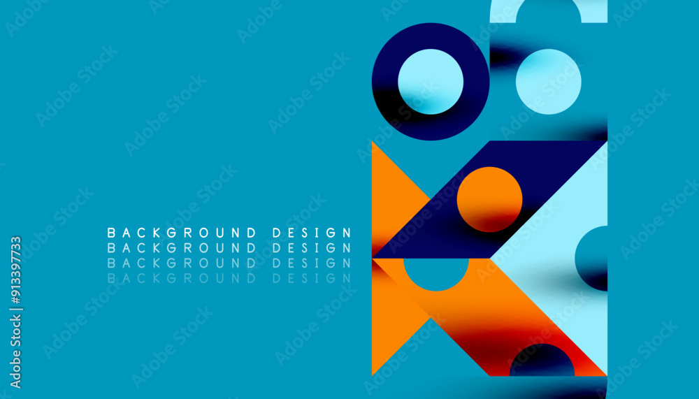 Colorful triangles circles square geometric design. Abstract background for wallpaper, banner, backdrop, card, book Illustration, landing page Colorful triangles circles square geometric design. Abstract background for wallpaper, banner, backdrop, card, book Illustration, landing page