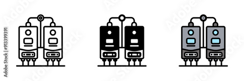 Boile Icon, Industrial device used for heating water or producing steam, crucial for various heating and energy applications.