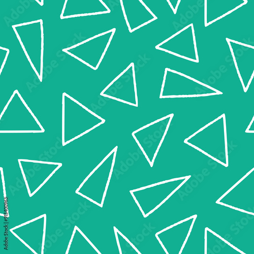 Outline Bunch of Triangle Vector Seamless Pattern illustration Design