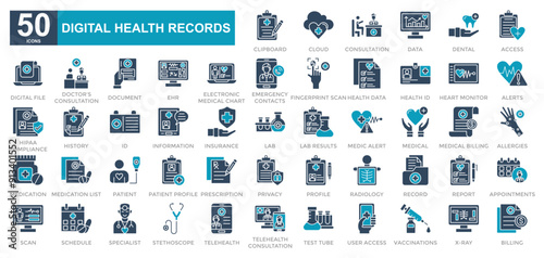 Digital Health Records iconset