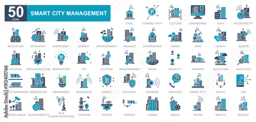 Smart City Management iconset