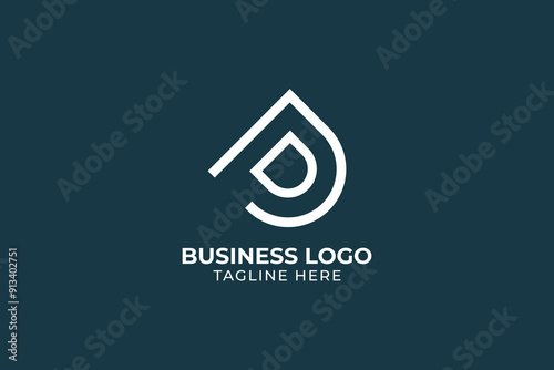 Letter D logo icon abstract design template  Creative line art design, 