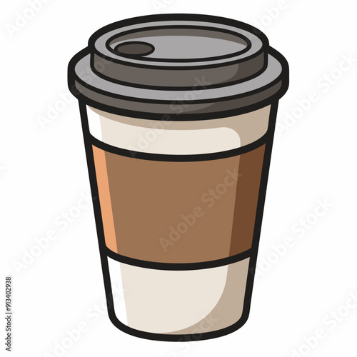 Cup of coffee isolated on white, coffee cup claus vector illustration, coffee cup vector art, cup silhouette, coffee cup vector icon, eps