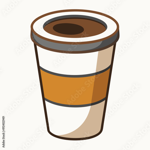 Cup of coffee isolated on white, coffee cup claus vector illustration, coffee cup vector art, cup silhouette, coffee cup vector icon, eps