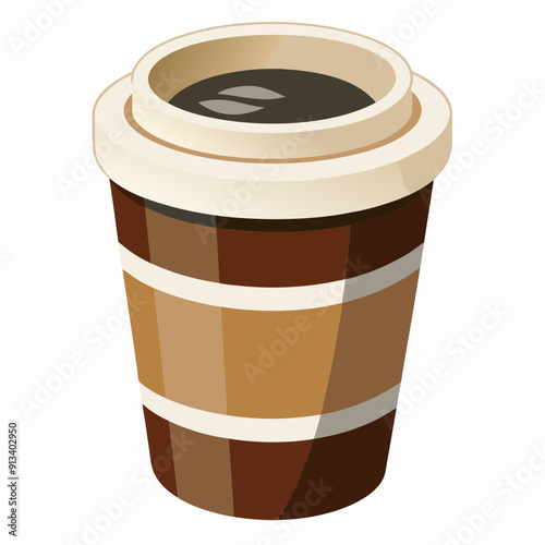 Cup of coffee isolated on white, coffee cup claus vector illustration, coffee cup vector art, cup silhouette, coffee cup vector icon, eps