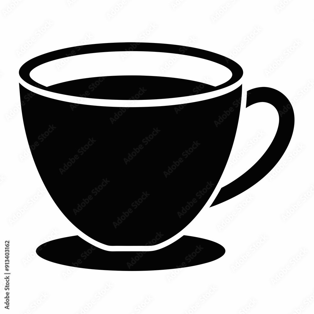 Cup of coffee isolated on white, coffee cup claus vector illustration, coffee cup vector art, cup silhouette, coffee cup vector icon, eps Cup of coffee isolated on white, coffee cup claus vector illustration, coffee cup vector art, cup silhouette, coffee cup vector icon, eps