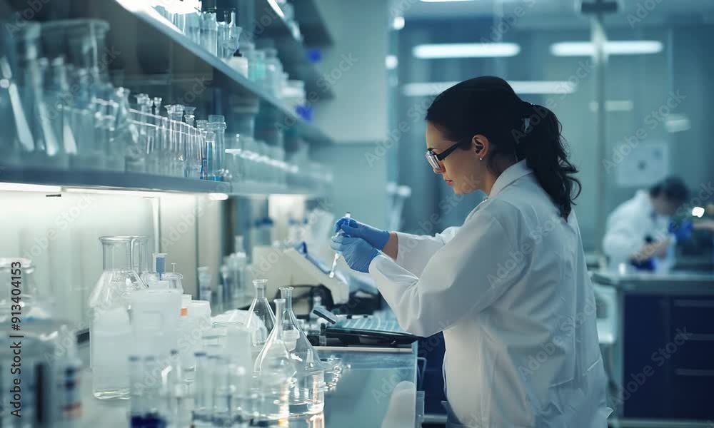 Female Scientist Working in a Laboratory Female Scientist Working in a Laboratory
