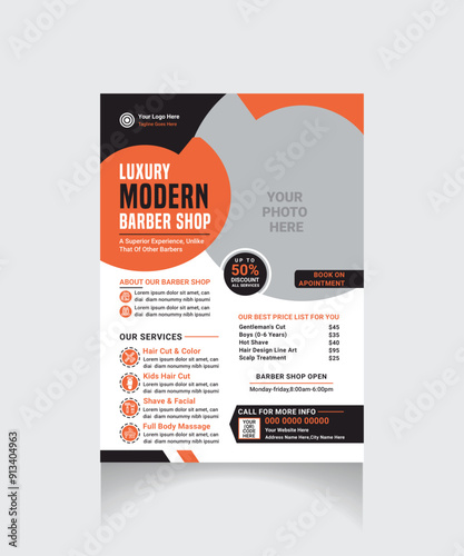 barber shop flyer
