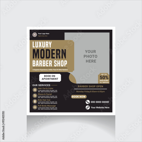 barber shop social media post