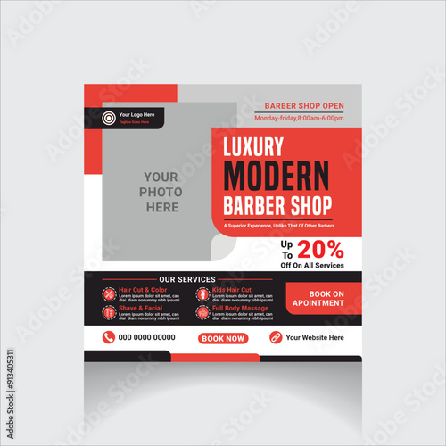 barber shop social media post