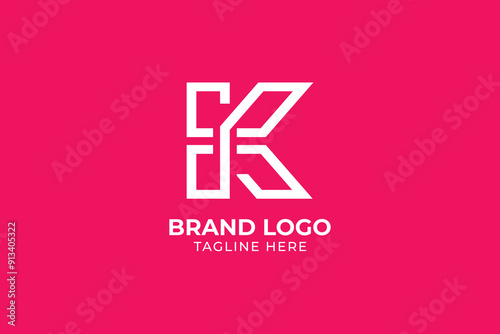 Premium luxury letter initial K logo design vector illustration, Letter K logo or monogram For business. Vector sign.