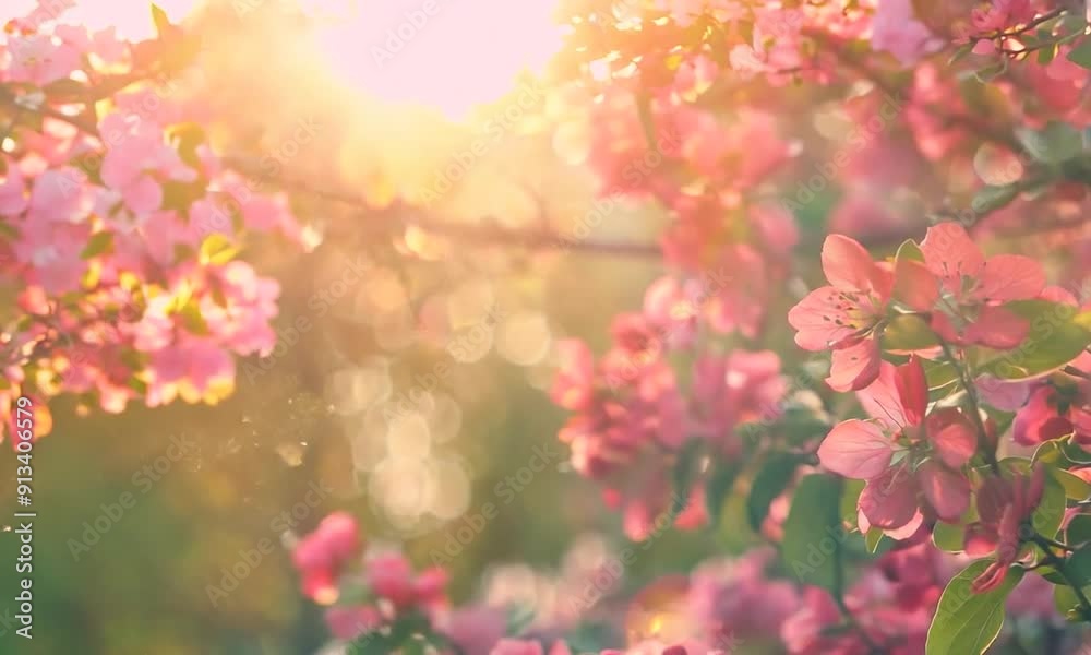 Pink Blossoms in Sunlight Pink Blossoms in Sunlight