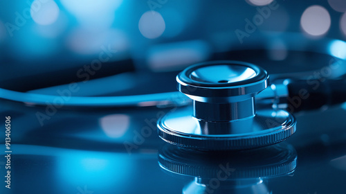 Close up of a stethoscope.
