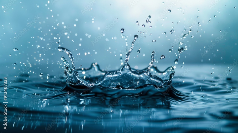 Water splash white background illustration generated by ai Water splash white background illustration generated by ai