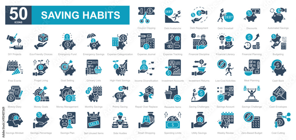 Saving Habits iconset Saving Habits iconset