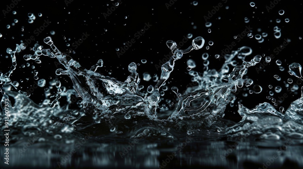 Water splash white background illustration generated by ai Water splash white background illustration generated by ai