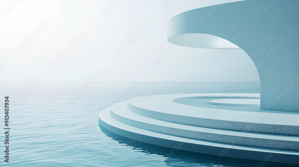 Obraz premium abstract structure on the sea