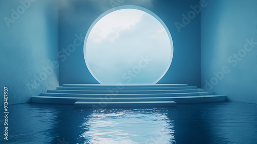 room with blue sky