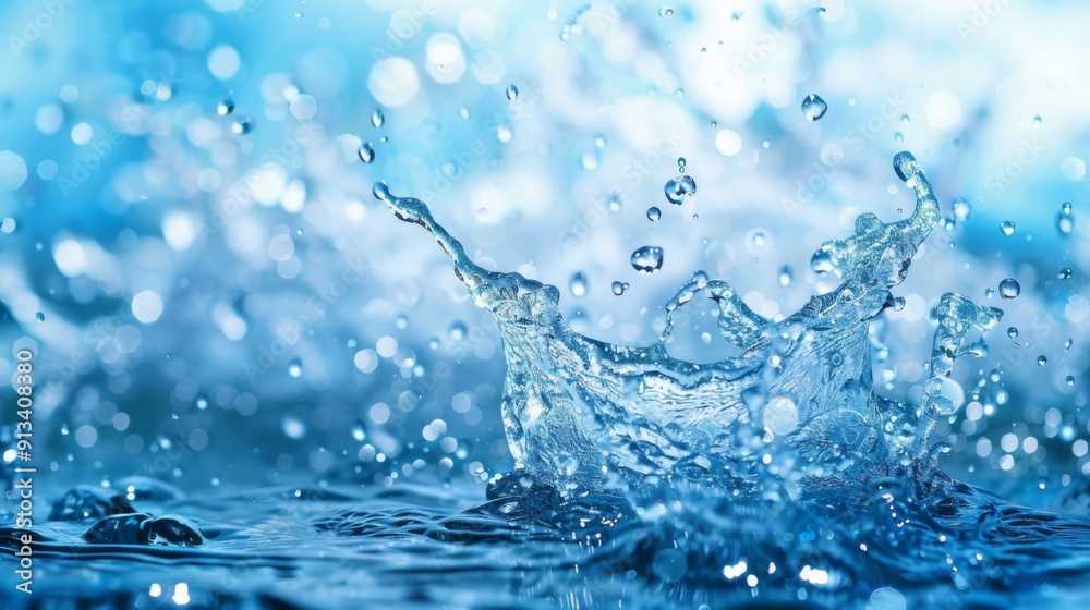 Water splash white background illustration generated by ai
