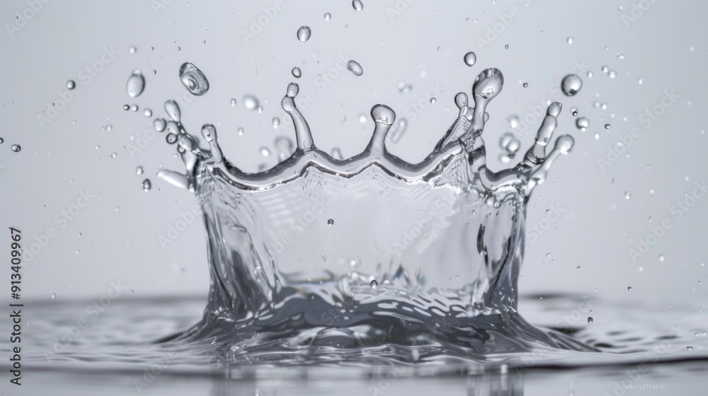 Water splash white background illustration generated by ai Water splash white background illustration generated by ai