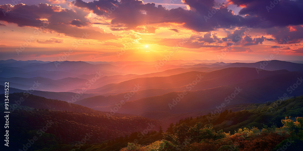 Amazing mountain sunrise
