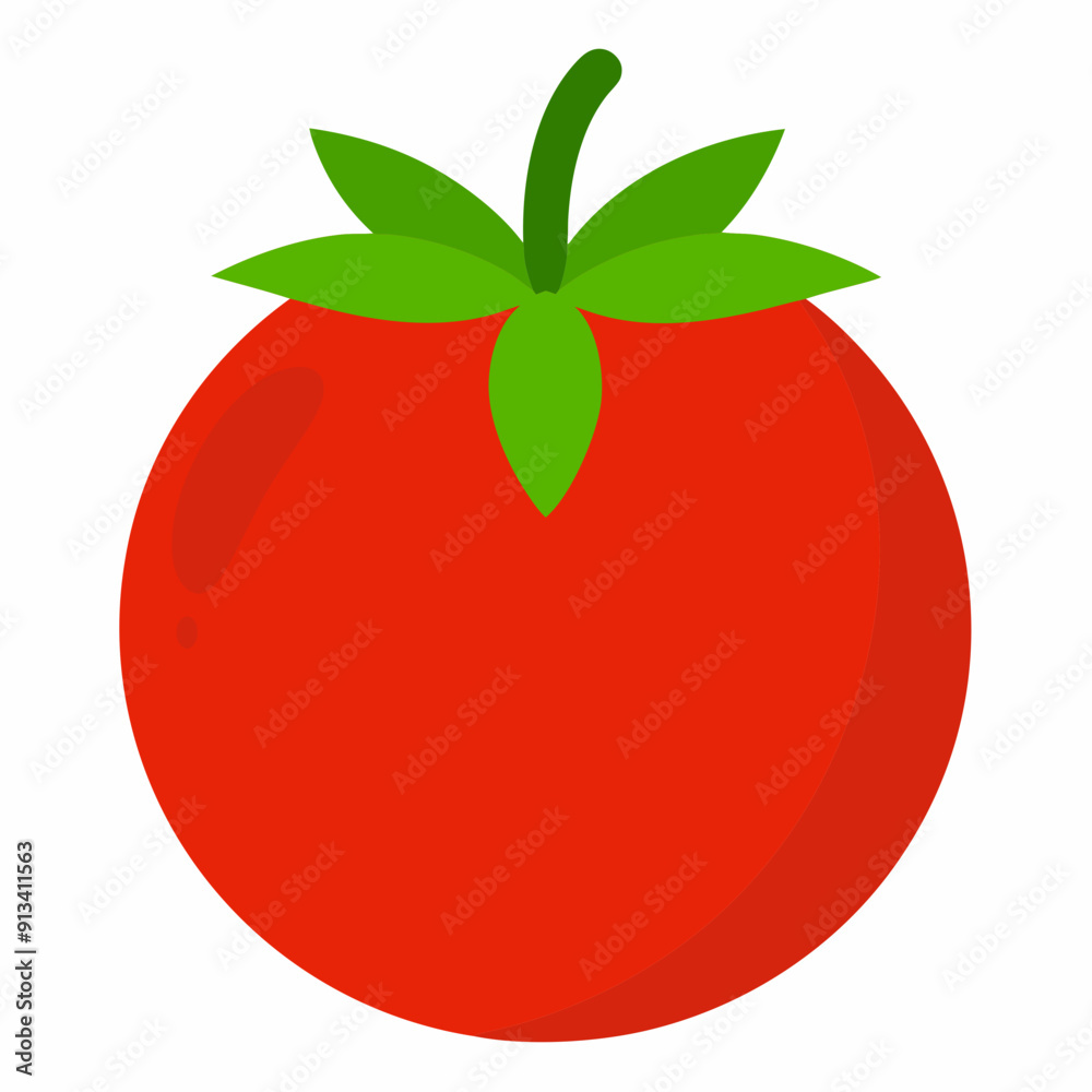 Tomato icon vector art illustration on a white background Tomato icon vector art illustration on a white background