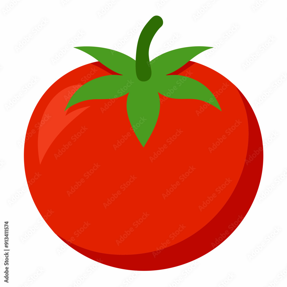 Tomato icon vector art illustration on a white background Tomato icon vector art illustration on a white background