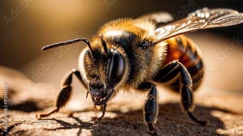 A close up shot of a bee | Bee macro lens shot