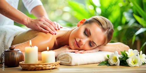 person relaxing in spa salon