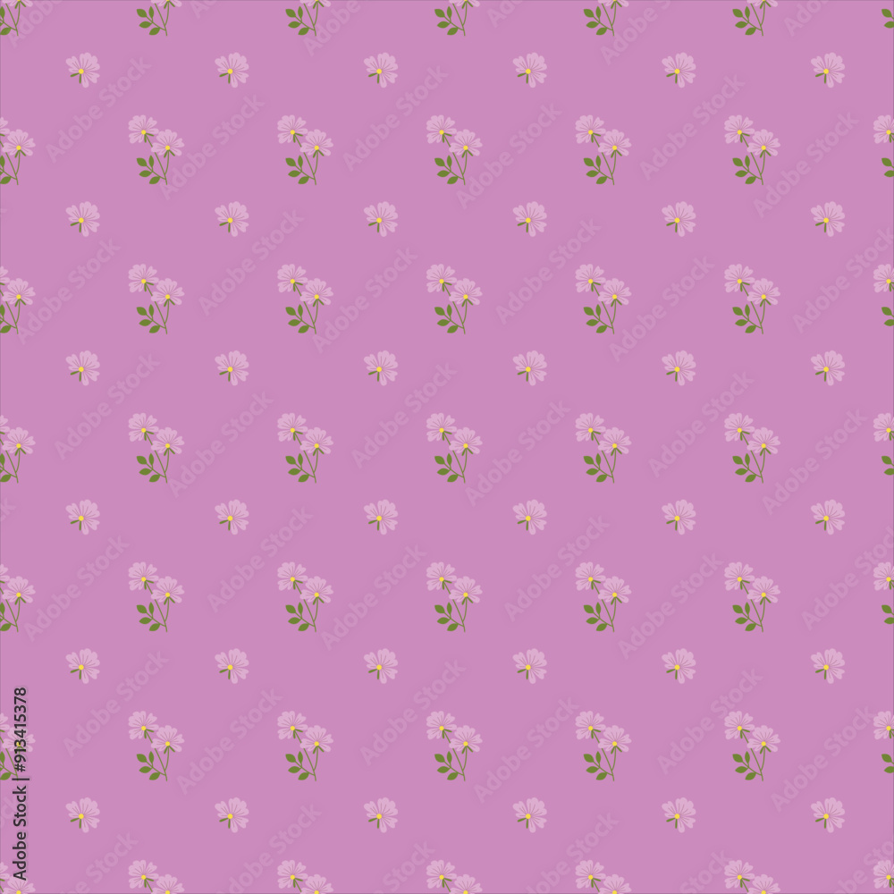 Flat floral pattern design for spring