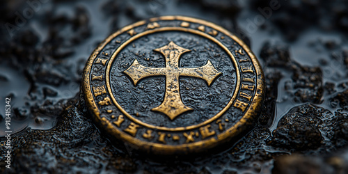 Templar seal, dark background