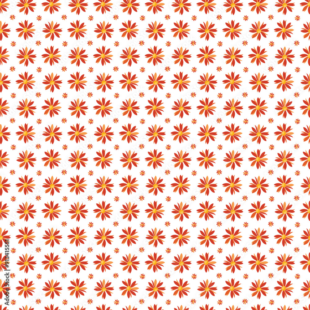 Flat floral pattern design for spring Flat floral pattern design for spring