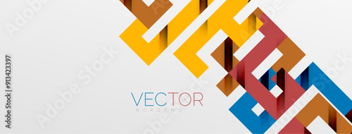 Color bend lines with shadow texture effect. Vector Illustration For Wallpaper, Banner, Background, Card, Book Illustration, landing page