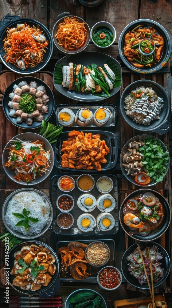 A Feast of Delicious Asian Dishes A Feast of Delicious Asian Dishes